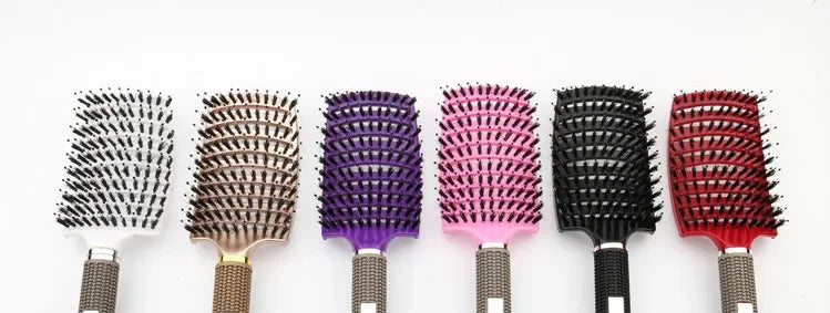 Detangling Hairbrush Scalp Massage Comb Bristle Nylon Women Magic Curly Hair Brush Salon Hairdressing Styling Tools Wholesale