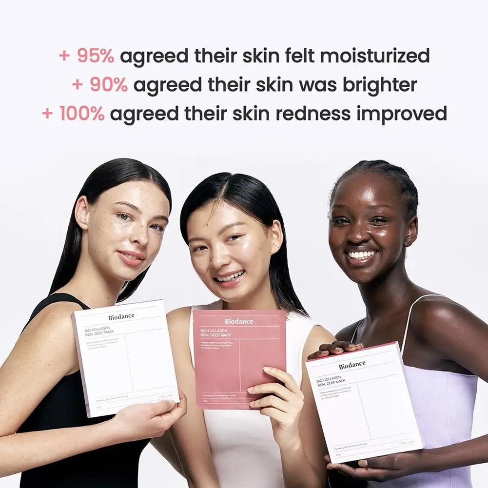 Bio Collagen Facial Mask Shrink Pores Deep Hydrating Overnight Mask Moisturizing Refreshing Brightening Face Korean Skin Care