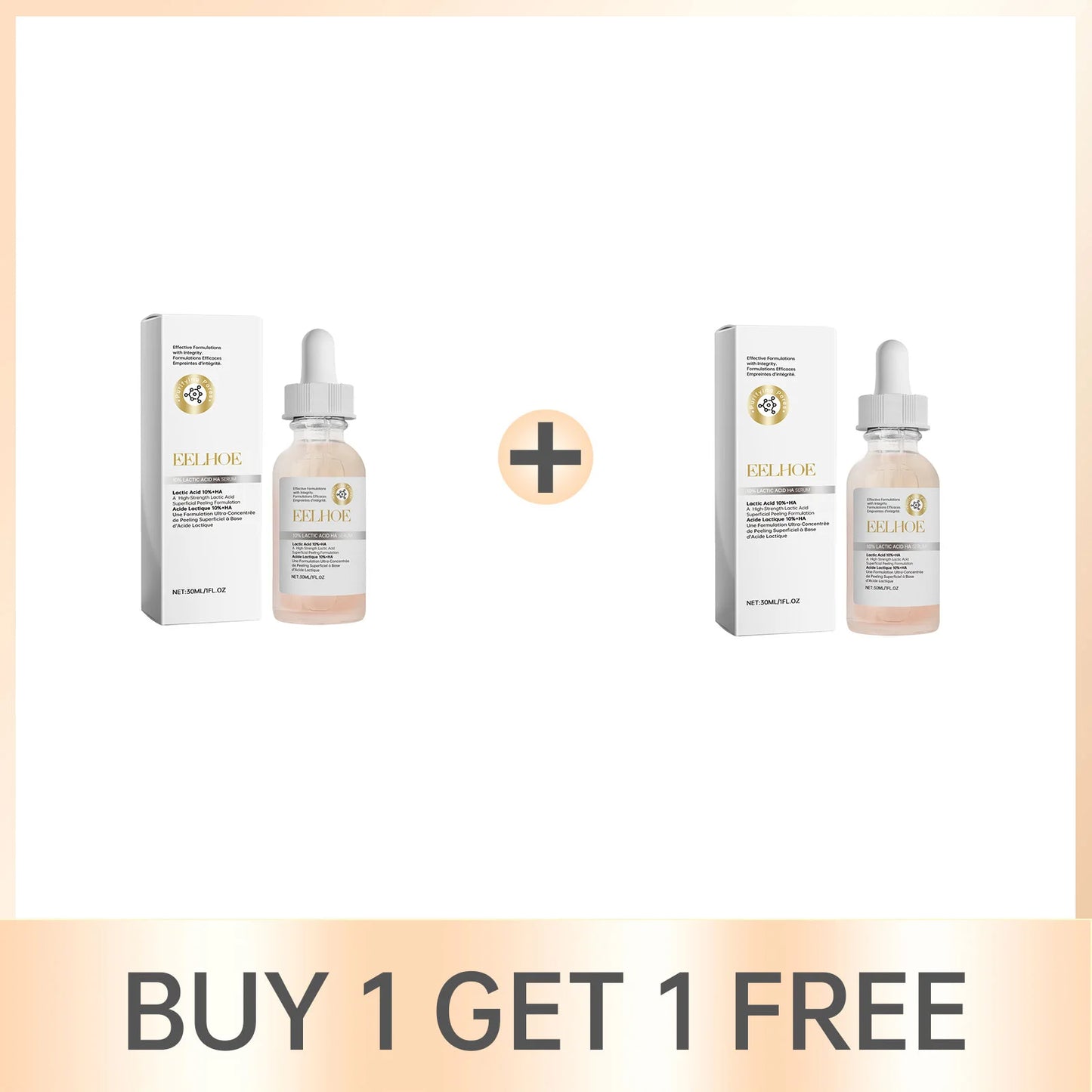 EELHOE Hyaluronic Acid Serum Face Deep Nourishing Skin Firming Lactic Acid Rejuvenate the Facial Essence Skin Care Moisturizer