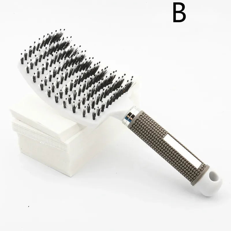 Detangling Hairbrush Scalp Massage Comb Bristle Nylon Women Magic Curly Hair Brush Salon Hairdressing Styling Tools Wholesale