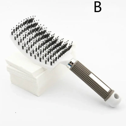 Detangling Hairbrush Scalp Massage Comb Bristle Nylon Women Magic Curly Hair Brush Salon Hairdressing Styling Tools Wholesale