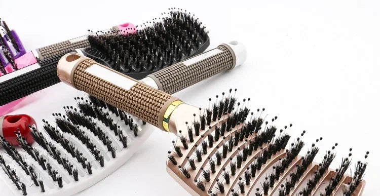 Detangling Hairbrush Scalp Massage Comb Bristle Nylon Women Magic Curly Hair Brush Salon Hairdressing Styling Tools Wholesale