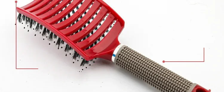 Detangling Hairbrush Scalp Massage Comb Bristle Nylon Women Magic Curly Hair Brush Salon Hairdressing Styling Tools Wholesale