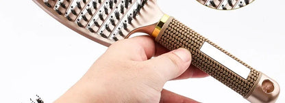 Detangling Hairbrush Scalp Massage Comb Bristle Nylon Women Magic Curly Hair Brush Salon Hairdressing Styling Tools Wholesale