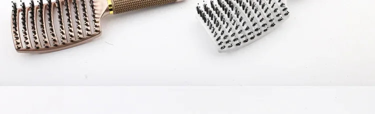 Detangling Hairbrush Scalp Massage Comb Bristle Nylon Women Magic Curly Hair Brush Salon Hairdressing Styling Tools Wholesale