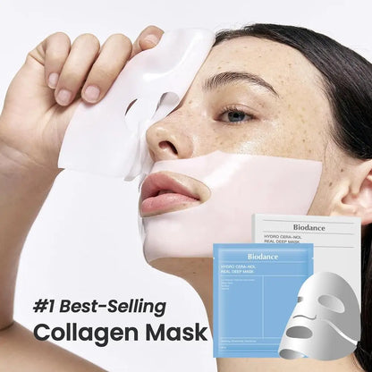 Bio Collagen Facial Mask Shrink Pores Deep Hydrating Overnight Mask Moisturizing Refreshing Brightening Face Korean Skin Care