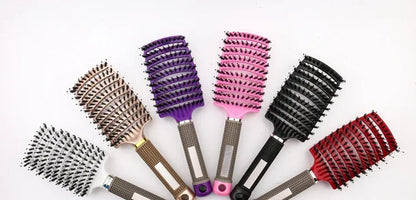 Detangling Hairbrush Scalp Massage Comb Bristle Nylon Women Magic Curly Hair Brush Salon Hairdressing Styling Tools Wholesale