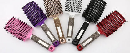 Detangling Hairbrush Scalp Massage Comb Bristle Nylon Women Magic Curly Hair Brush Salon Hairdressing Styling Tools Wholesale