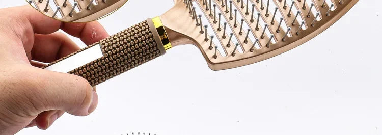Detangling Hairbrush Scalp Massage Comb Bristle Nylon Women Magic Curly Hair Brush Salon Hairdressing Styling Tools Wholesale