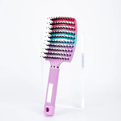 Detangling Hairbrush Scalp Massage Comb Bristle Nylon Women Magic Curly Hair Brush Salon Hairdressing Styling Tools Wholesale