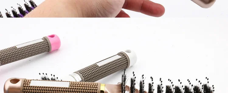Detangling Hairbrush Scalp Massage Comb Bristle Nylon Women Magic Curly Hair Brush Salon Hairdressing Styling Tools Wholesale