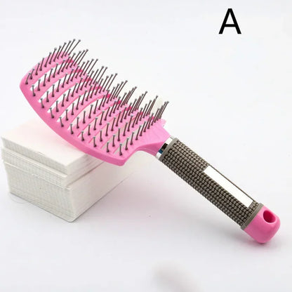 Detangling Hairbrush Scalp Massage Comb Bristle Nylon Women Magic Curly Hair Brush Salon Hairdressing Styling Tools Wholesale