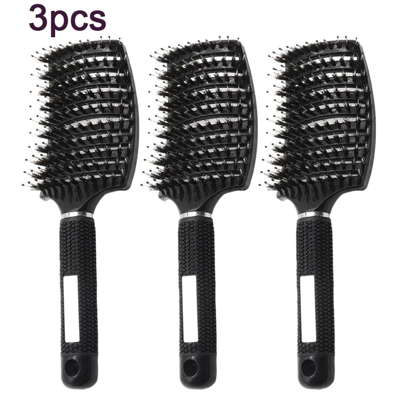 Detangling Hairbrush Scalp Massage Comb Bristle Nylon Women Magic Curly Hair Brush Salon Hairdressing Styling Tools Wholesale