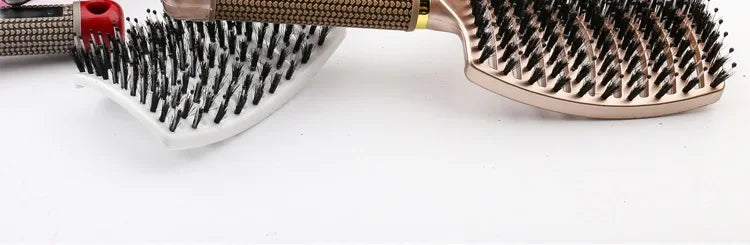 Detangling Hairbrush Scalp Massage Comb Bristle Nylon Women Magic Curly Hair Brush Salon Hairdressing Styling Tools Wholesale