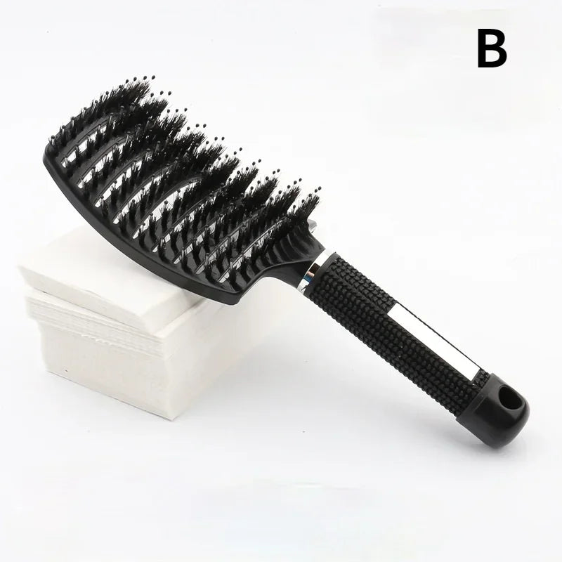 Detangling Hairbrush Scalp Massage Comb Bristle Nylon Women Magic Curly Hair Brush Salon Hairdressing Styling Tools Wholesale